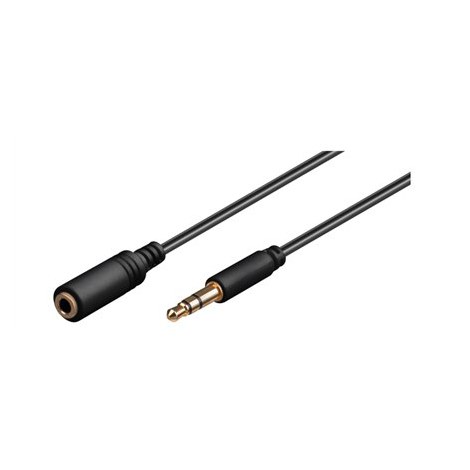Goobay | Audio extension cable | Male | Mini-phone stereo 3.5 mm | Mini-phone stereo 3.5 mm | Black | 5 m - 2